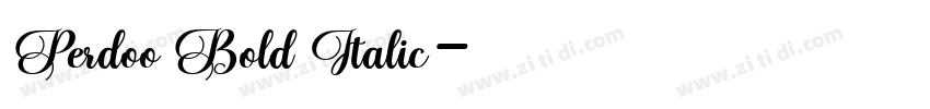 Perdoo Bold Italic字体转换
